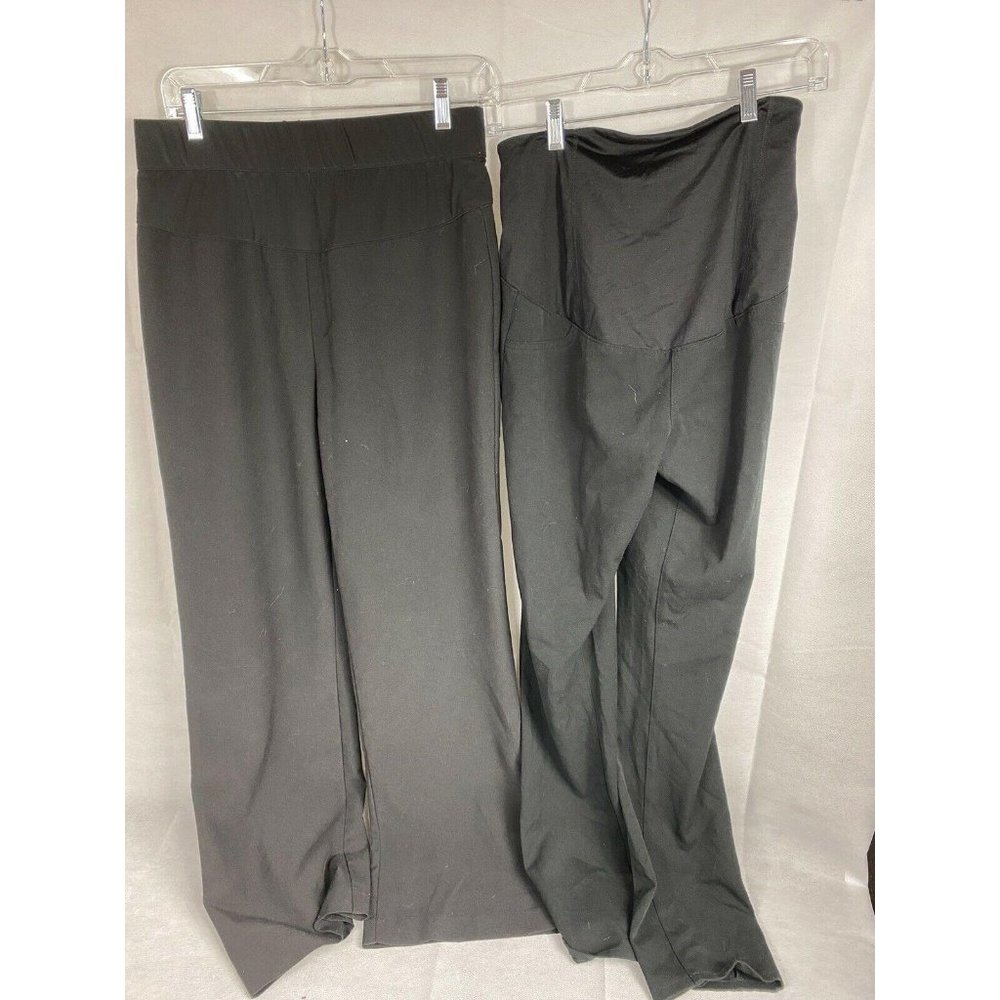 Duo Maternity Womens Pants Black Career Dress Size